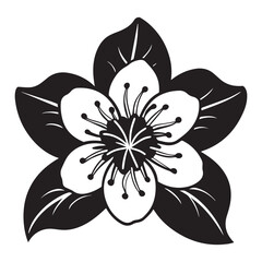  a guava flower icon with white petals and a cluster