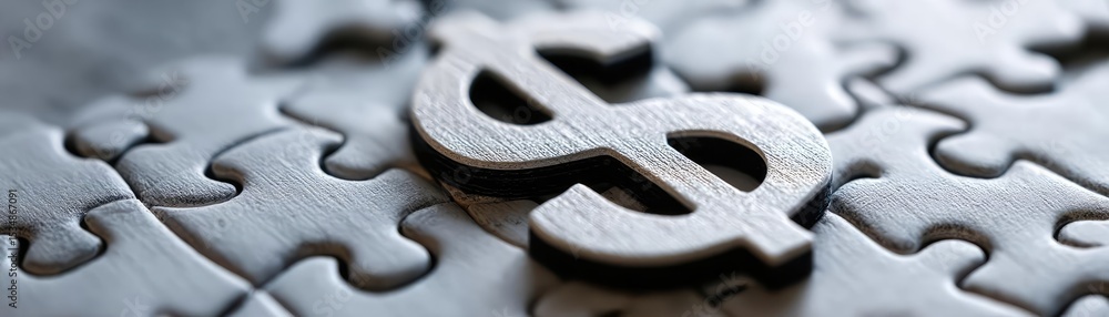 Poster profitable niche for recurring revenue and steady returns concept. close-up of a dollar sign on a ji