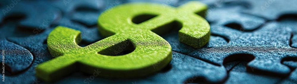 Poster profitable niche for recurring revenue and steady returns concept. close-up of a green dollar symbol