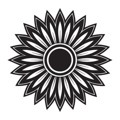 a sunflower icon with a round center and long sym