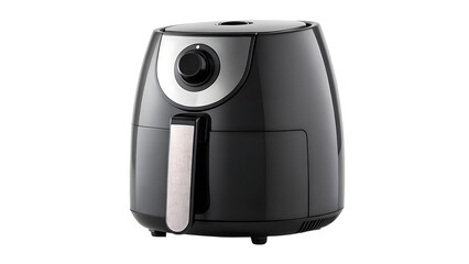 Black Compact Air Fryer Isolated