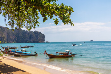 Long tail boats in Ao Nang, Krabi, Thailand