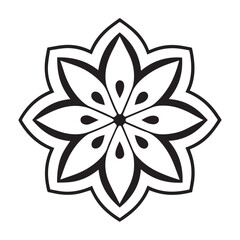  a papaya flower icon with five creamy white petals