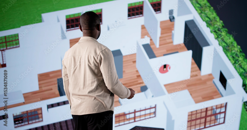 Aufkleber architect using cad software