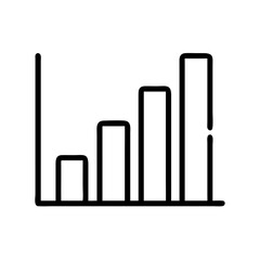 Bar Chart and Line Graph Icon – Minimalist Black Outline Symbol for Business Analytics, Data Visualization, and Financial Statistics Reporting