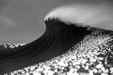 Shimmering light meets silent peak