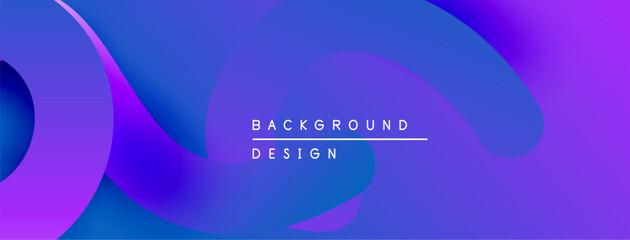 Obraz premium Abstract fluid shapes, vibrant purple hues, modern design. Smooth gradients create dynamic visual effect. Minimalist composition.