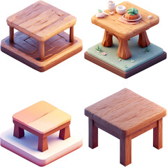 wooden table Figure Toy