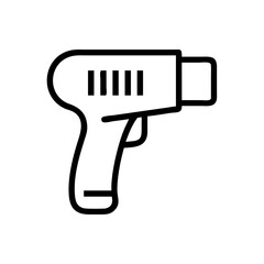 Barcode Scanner Line Icon – Minimalist Black Outline Symbol for Product Scanning, Inventory Management, Retail Checkout, and Point of Sale Systems