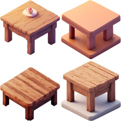 wooden table Simulation Toy Figure Game