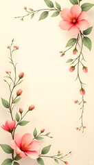 Obraz premium background with flowers