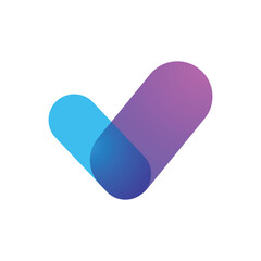 Smart Tick vector concept logo template design