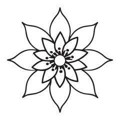 black and white lotus flower