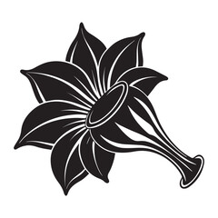  a pumpkin flower icon with large trumpet shaped