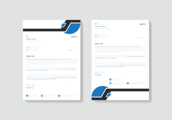 Letterhead Template with various colors	