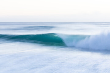 Blurred motion of blue swell