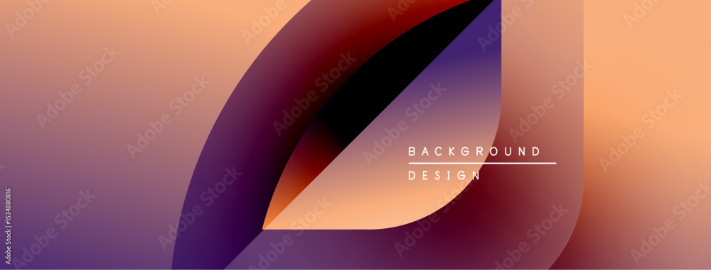 Poster Abstract gradient background. Fluid shapes blend orange, purple, maroon hues. Minimalist design with text overlay. Modern aesthetic.