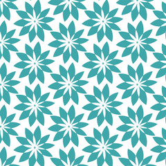Clean Simple Four-Leaf Clover Repeating Background