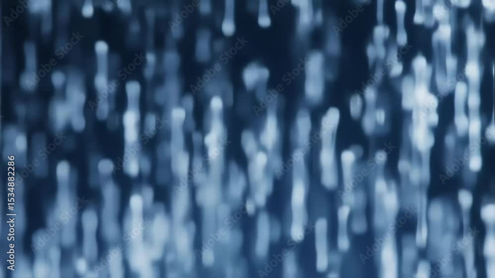 Aufkleber blurred rows of abstract geometric light figures in blue, creating an indistinct, dreamy, and textur