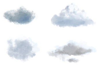 High-resolution PNG illustration of a soft, fluffy cloud blended with smoke and fog textures. Perfect for sky scenes, weather effects, or magical and cinematic environments. Isolated on a transparent 