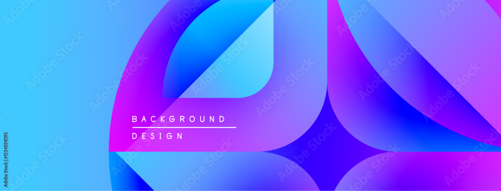 Poster abstract gradient background. vivid blues, purples blend smoothly. modern design element for digital
