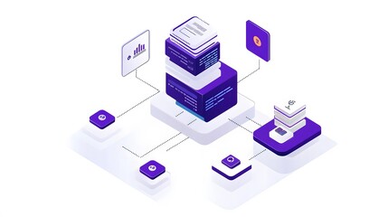 Data management system illustration.