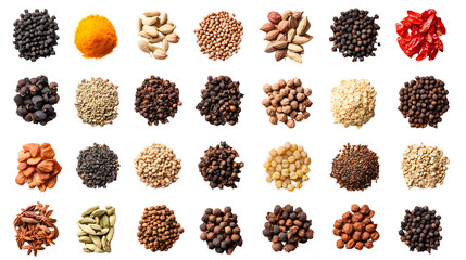 Assorted Whole Spices and Seasonings