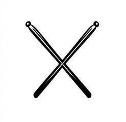 Drum sticks crossed.  Two drum sticks forming an "X" shape