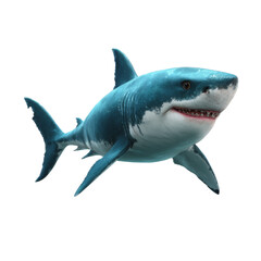 Obraz premium [Transparent Background PNG]Great White Shark Jumping in the Ocean