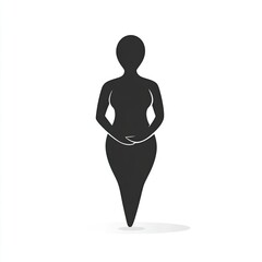 Silhouette of a woman with hands clasped
