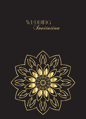 The Gold Mandala Wedding Iinvitation Card