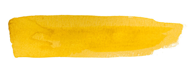 yellow watercolor background. Artistic hand paint. Isolated on transparent background.
