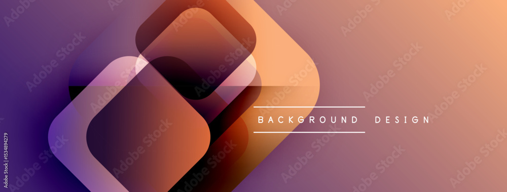Aufkleber Abstract gradient layers create dynamic visual effect. Modern design elements suggest innovation, fluidity, depth. Background features warm, cool tones.