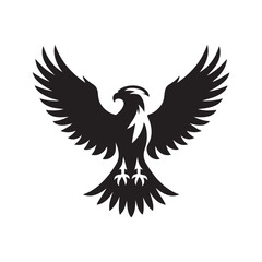 hawk vector silhouette clip art logo design illustration