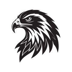 hawk vector silhouette clip art logo design illustration
