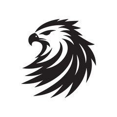 hawk vector silhouette clip art logo design illustration