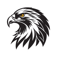 hawk vector silhouette clip art logo design illustration
