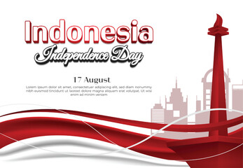 Indonesia Independence Day Celebration with Monas Monument