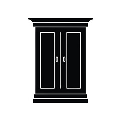 Antique Greek column vector illustration featuring an ancient architectural pillar design suitable for a home or building wardrobe almirah cupboard silhouette icon