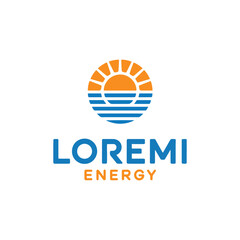Solar Logo Design Vector, 