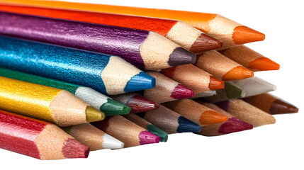 Fototapeta premium Pile of Bright Colored Pencils