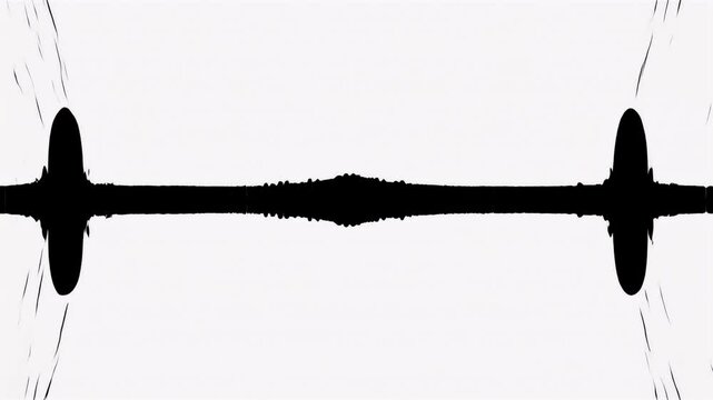 White audio visualizer waveform pulses black background futuristic style presenting abstract sound data clear transparent 4K video format