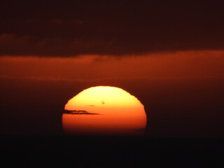 Sunset Horizon with Dramatic Clouds