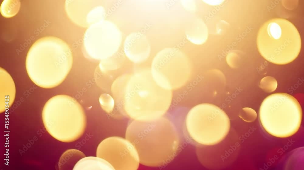 Aufkleber abstract glowing circles with warm bokeh effect for background, emphasizing light and colors in a dr
