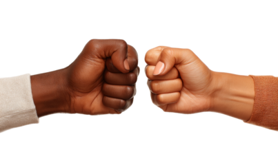[Transparent Background PNG]Two Hands in Fists Facing Each Other