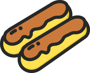 Eclair Filled Line Icon