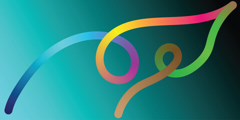 Vibrant Abstract Background with Intertwined Colorful Lines. A dynamic abstract background featuring interwoven, colorful lines of varying shades.