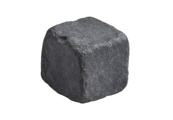 [Transparent Background PNG]Dark Gray Cubic Stone Object