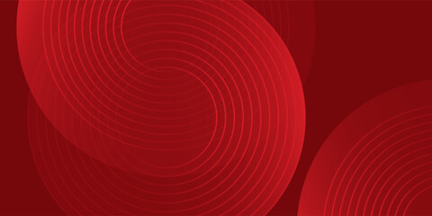 Illustration red abstract circle background with dynamic shapes composition abstract modern simple art