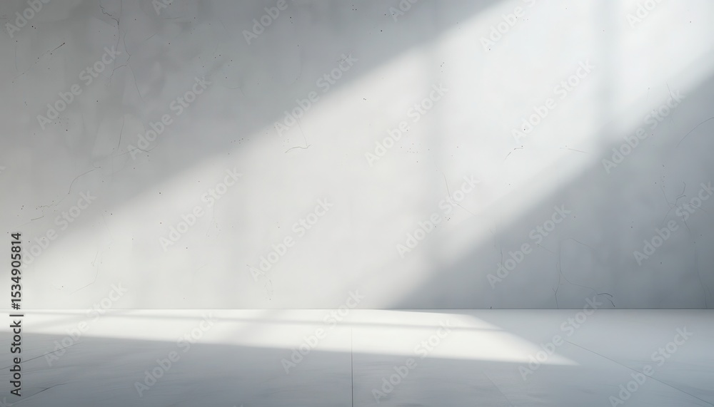 Poster serene empty space soft white gradient & smooth texture mockup